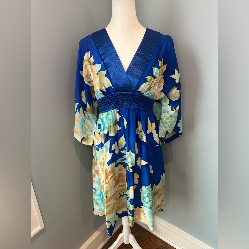 Sue Wong Blue Silk Dress
